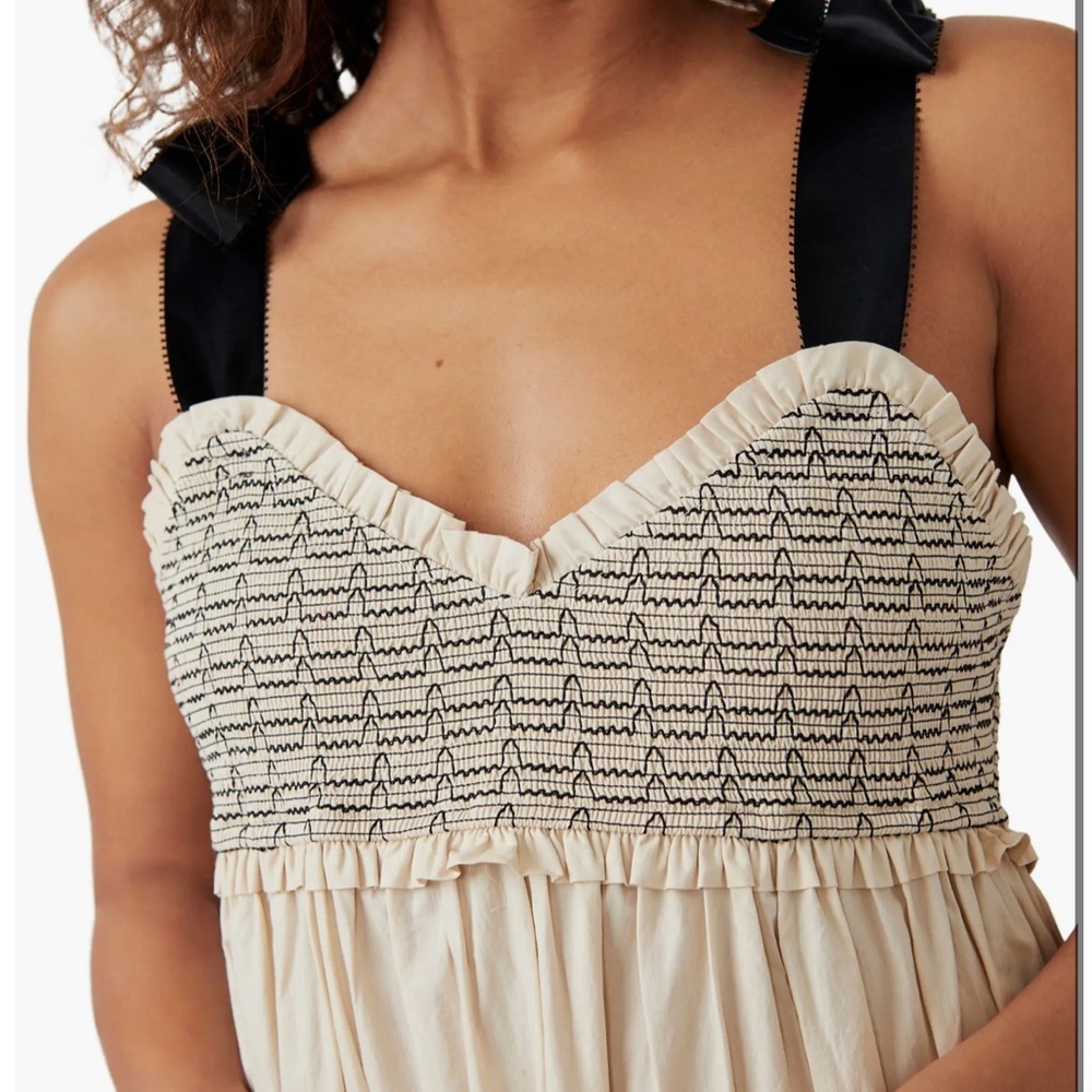 Free People Bluebell Smocked Maxi Dress olive green M